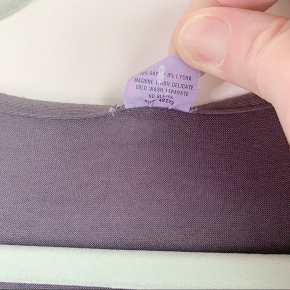 LOVE TANJANE Elbow Sleeve Tie Dye Dress Knee Length Hand Dyed Purple Size Small - Picture 8 of 8